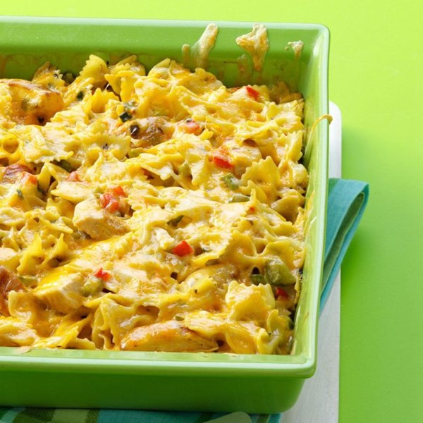 Cajun chicken pasta bake