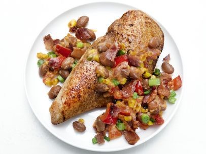 Cajun chicken with pinto beans
