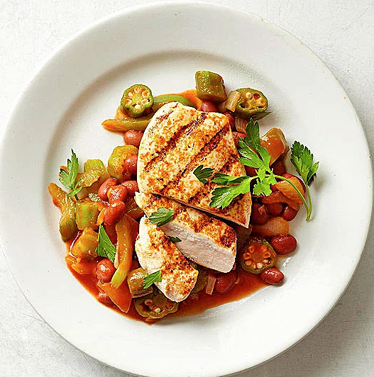 Cajun chicken with red beans