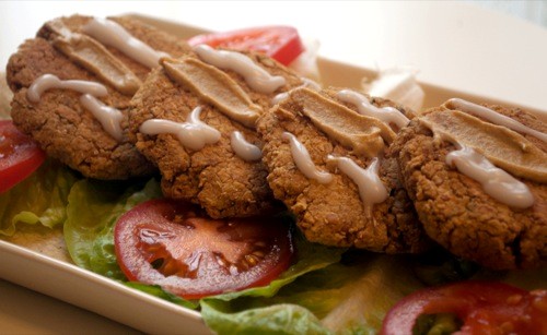 Cajun chickpea cakes