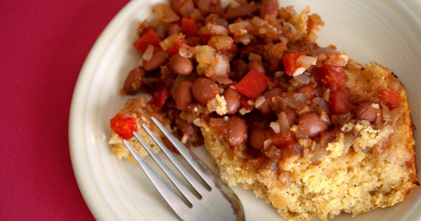 Cajun cornbread casserole