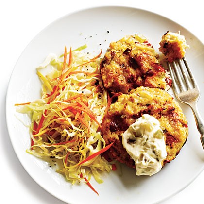 Cajun crab and quinoa cakes