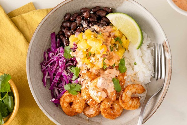 Cajun shrimp bowls
