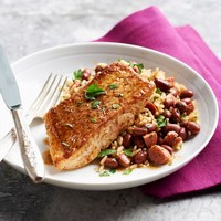 Cajun snapper with red beans & rice