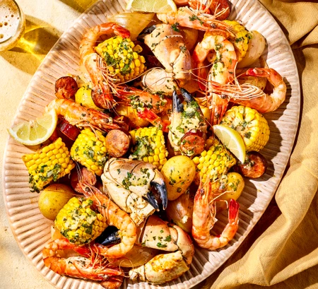 Cajun-style seafood boil