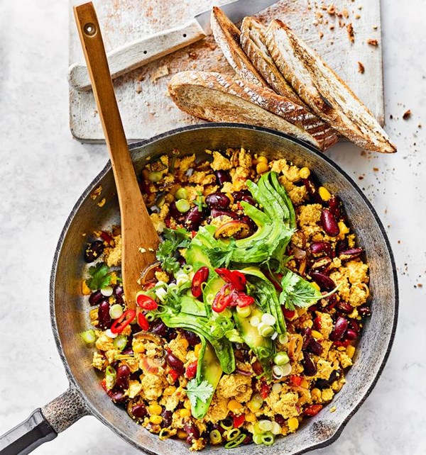 Cajun tofu scramble