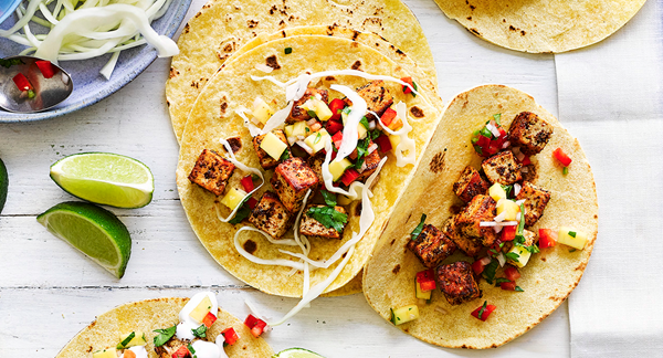 Cajun tofu tacos