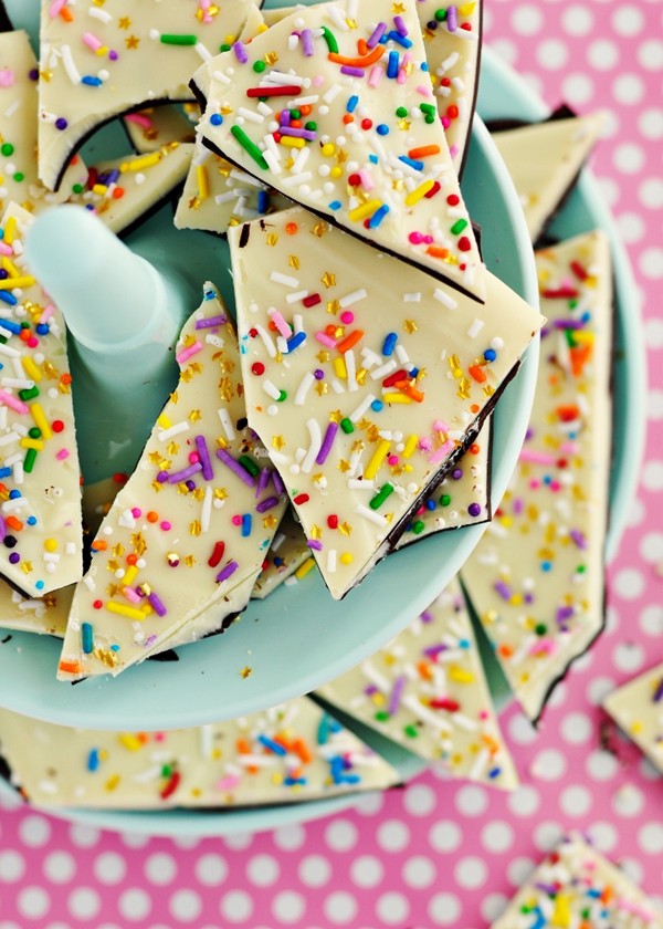 Cake batter & sprinkle bark