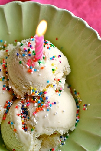 Cake batter ice cream