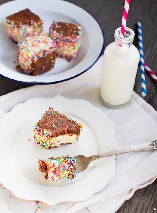 Cake batter ice cream sandwiches 
