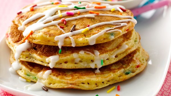 Cake batter pancakes