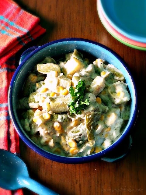 Calabacitas con crema