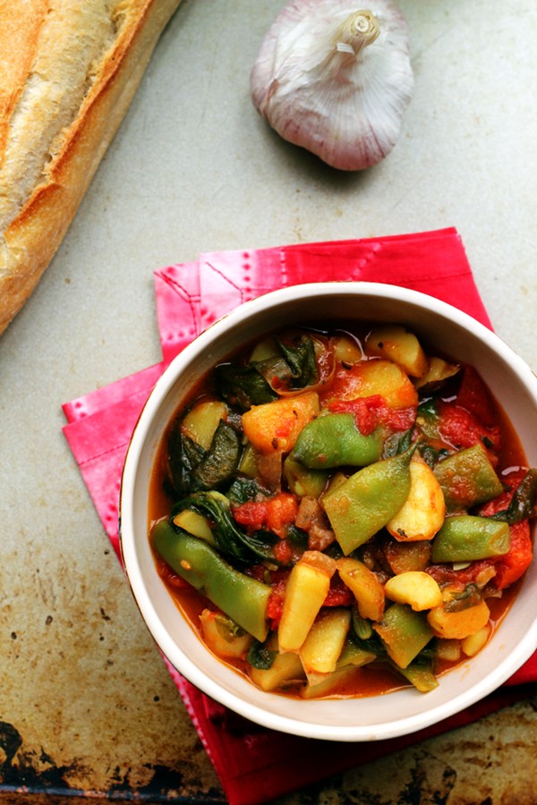 Calabrese Romano bean and potato ragout