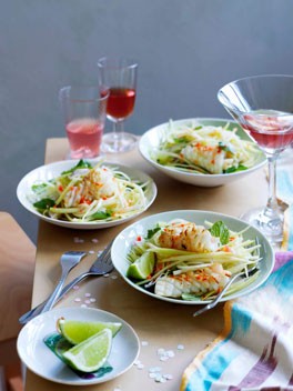 Calamari and green mango salad