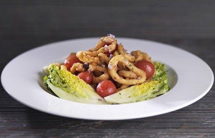 Calamari with Dijon cream