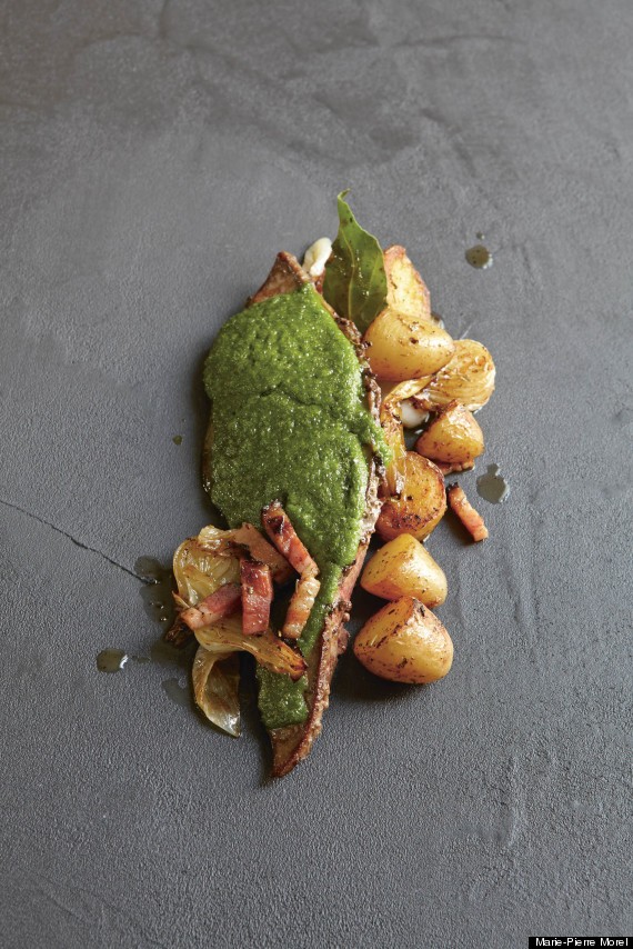 Calf's liver with a herb crust