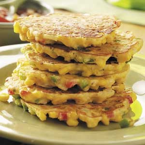 Calico corn cakes