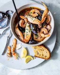 California bouillabaisse with rouille