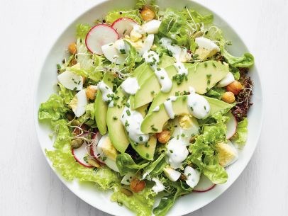 California salad with hard-boiled eggs