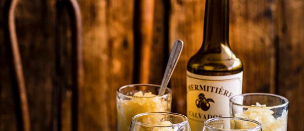 Calvados and apple granité