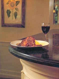 Calves' liver with onion gravy and mashed potatoes