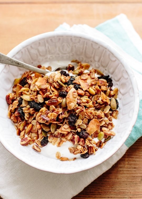 Cambria's granola with pecans, cherries & coconut