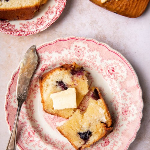 Camembert loaf with fresh summer cherries