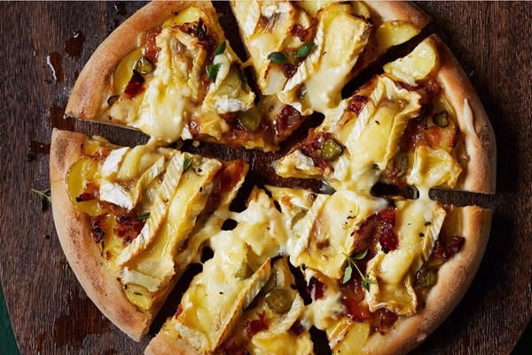 Camembert 'tartiflette' pizza