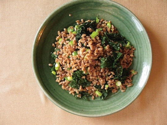Camino's fried farro with dark greens