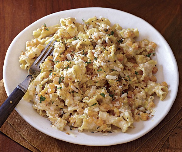Campanelle with butternut squash and herbed breadcrumbs