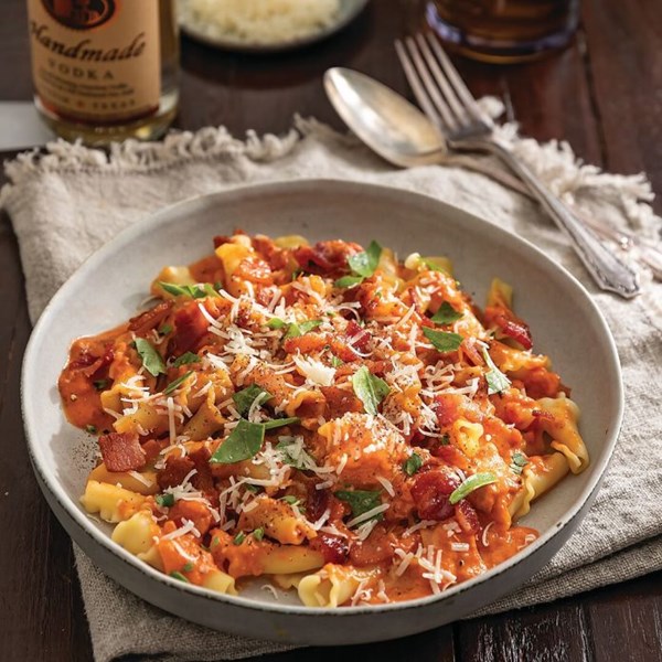 Campanelle with vodka sauce