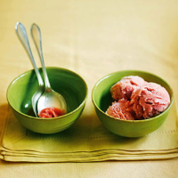 Campari and blood orange sorbet