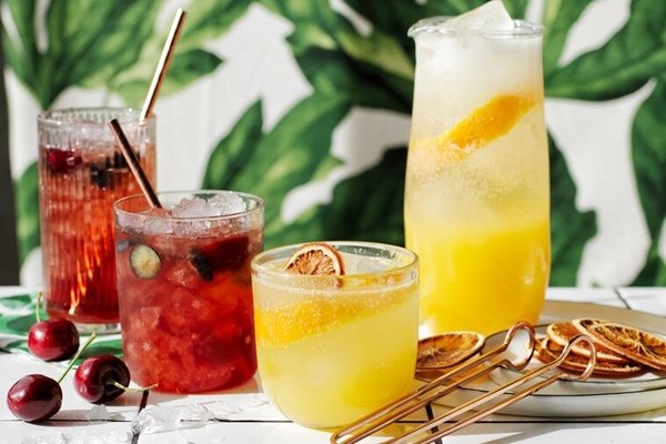 Campari, Pimm's and rosé spritz