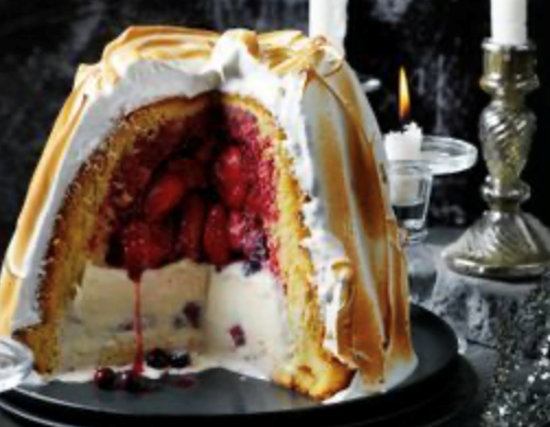 Campari summer pudding bombe Alaska