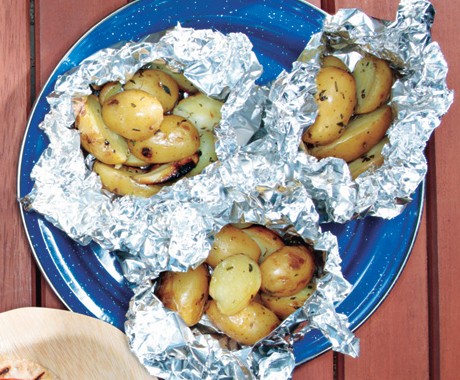 Campfire potatoes