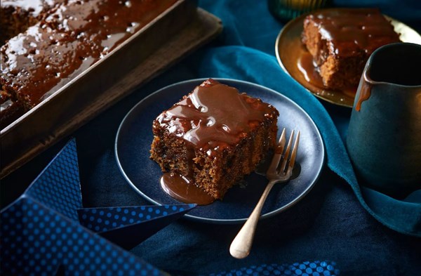 Campfire sticky toffee pudding