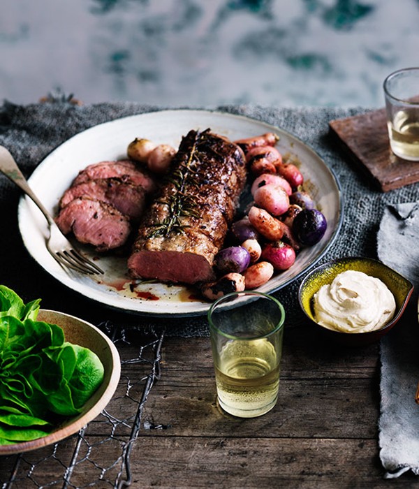 Camping-style radishes with marrow butter