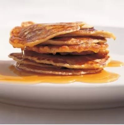 Canadian buttermilk pancakes with maple syrup