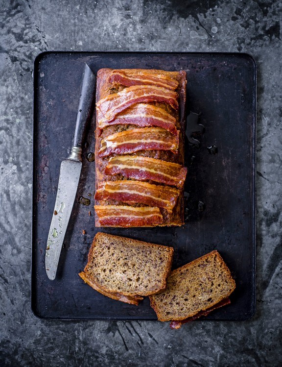 Candied bacon banana bread