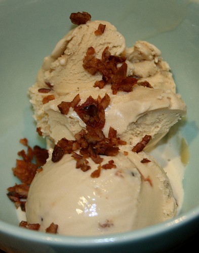Candied bacon ice cream