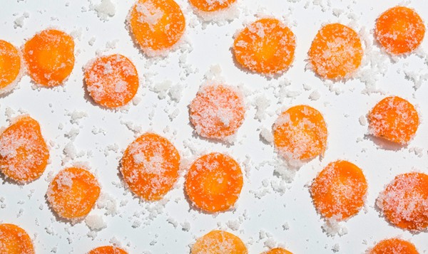 Candied carrot coins