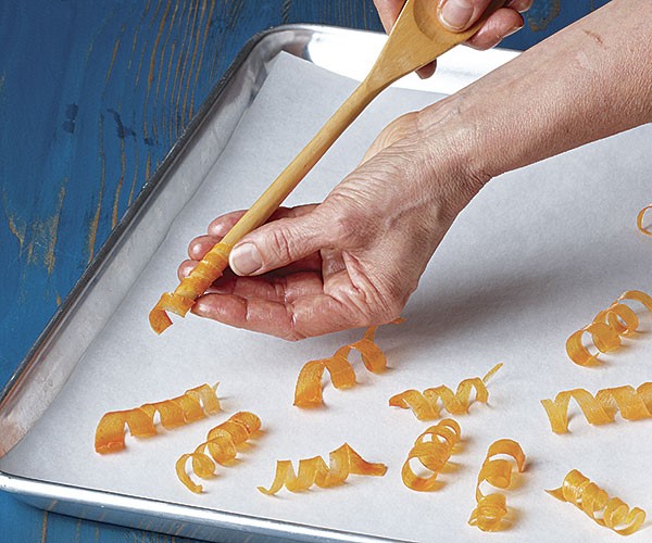 Candied carrot curls