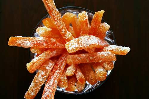 Candied grapefruit peels