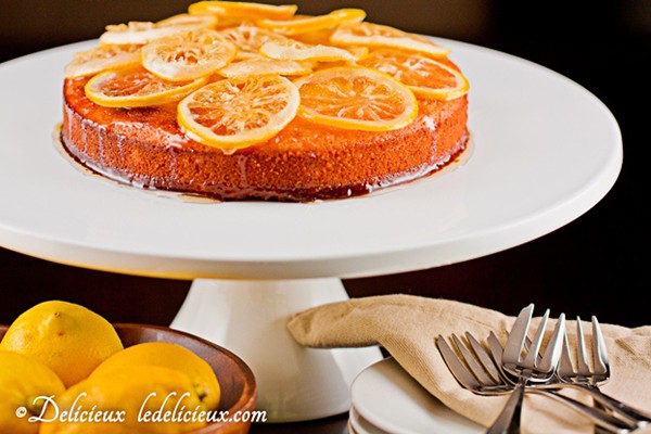 Candied lemon cake