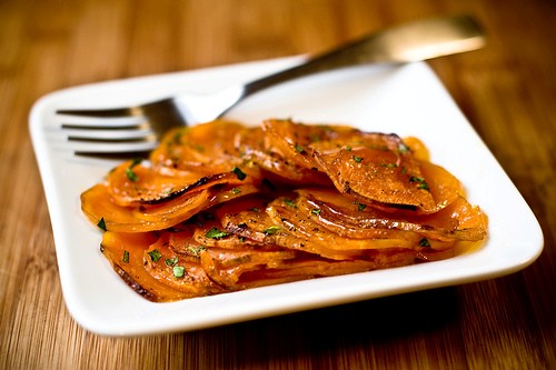 Candied lime sweet potatoes