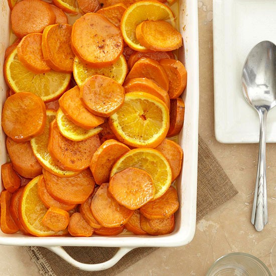 Candied orange sweet potatoes