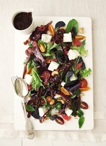 Candied pancetta, balsamic and Persian feta salad