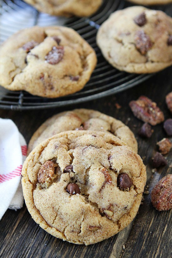Candied pecan chocolate chip cookies