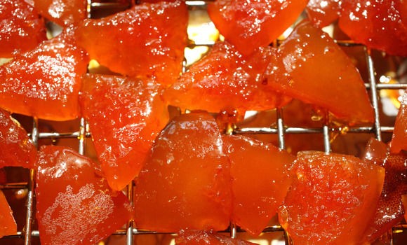Candied ruby grapefruit