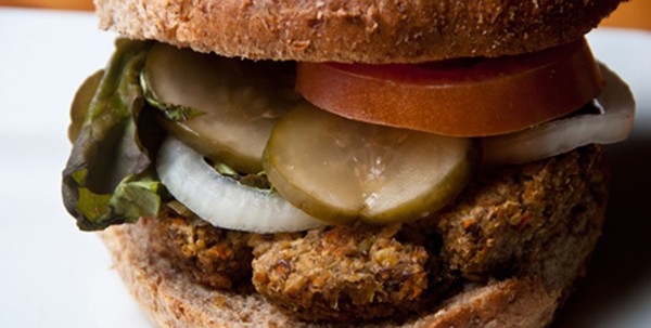 Candle Café brown rice and lentil burgers